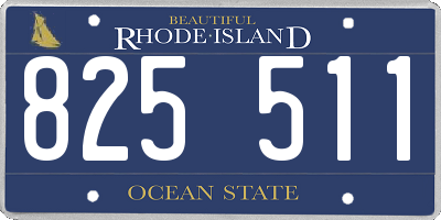 RI license plate 825511