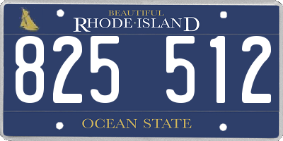 RI license plate 825512