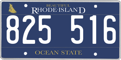 RI license plate 825516