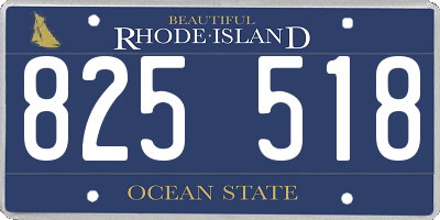 RI license plate 825518