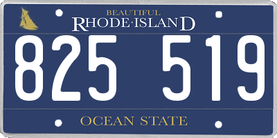 RI license plate 825519