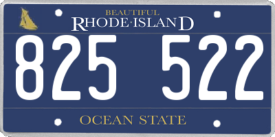 RI license plate 825522