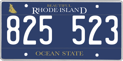 RI license plate 825523