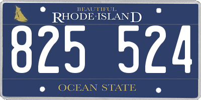 RI license plate 825524