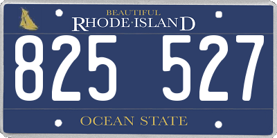 RI license plate 825527