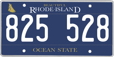 RI license plate 825528