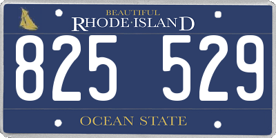 RI license plate 825529