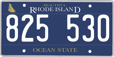 RI license plate 825530