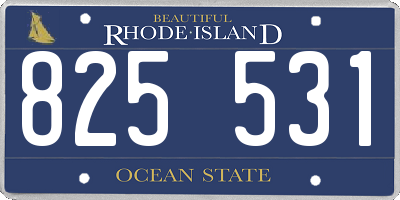 RI license plate 825531