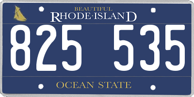 RI license plate 825535