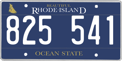 RI license plate 825541