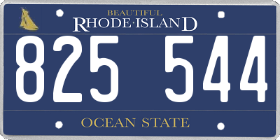 RI license plate 825544