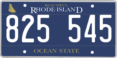 RI license plate 825545