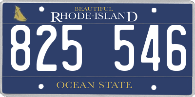 RI license plate 825546