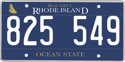 RI license plate 825549