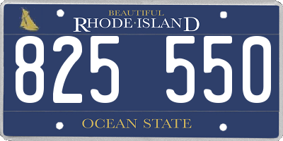 RI license plate 825550