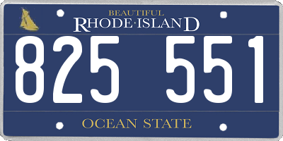 RI license plate 825551