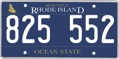 RI license plate 825552