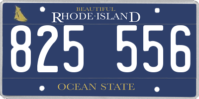 RI license plate 825556