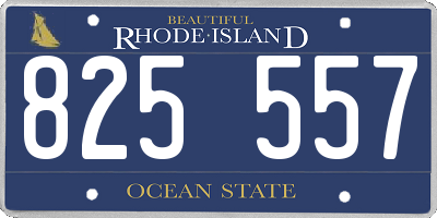 RI license plate 825557
