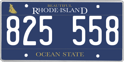 RI license plate 825558