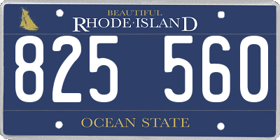 RI license plate 825560