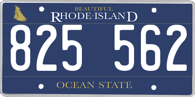 RI license plate 825562
