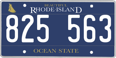 RI license plate 825563