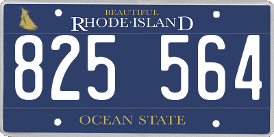 RI license plate 825564