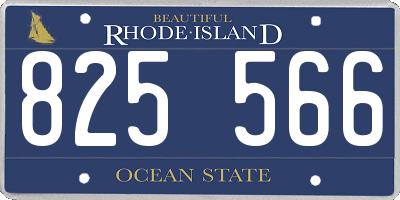 RI license plate 825566