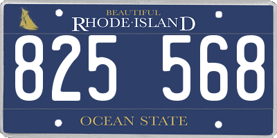 RI license plate 825568
