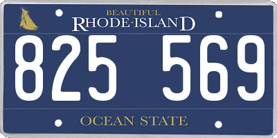 RI license plate 825569