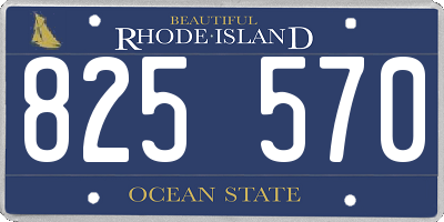 RI license plate 825570