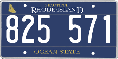 RI license plate 825571