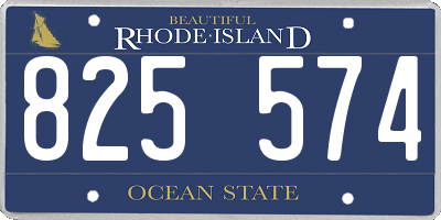 RI license plate 825574