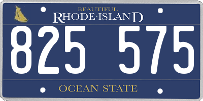 RI license plate 825575