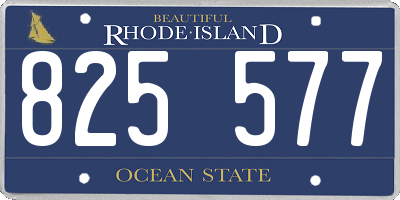 RI license plate 825577