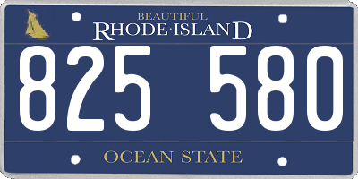 RI license plate 825580