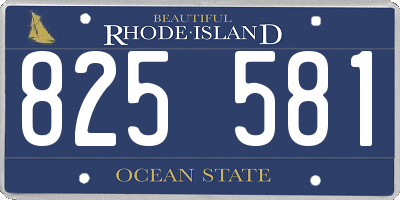 RI license plate 825581
