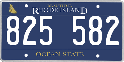 RI license plate 825582