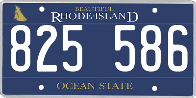RI license plate 825586