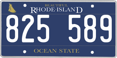 RI license plate 825589
