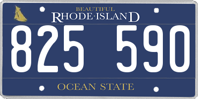 RI license plate 825590