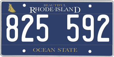 RI license plate 825592