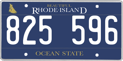 RI license plate 825596