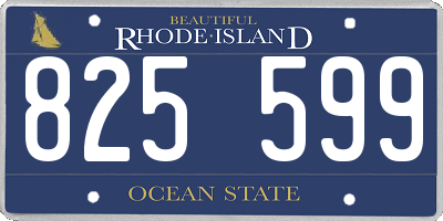 RI license plate 825599