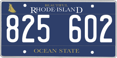 RI license plate 825602