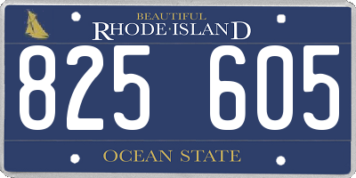 RI license plate 825605
