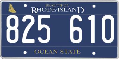 RI license plate 825610