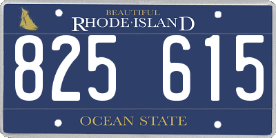 RI license plate 825615